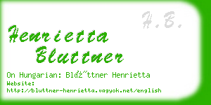 henrietta bluttner business card